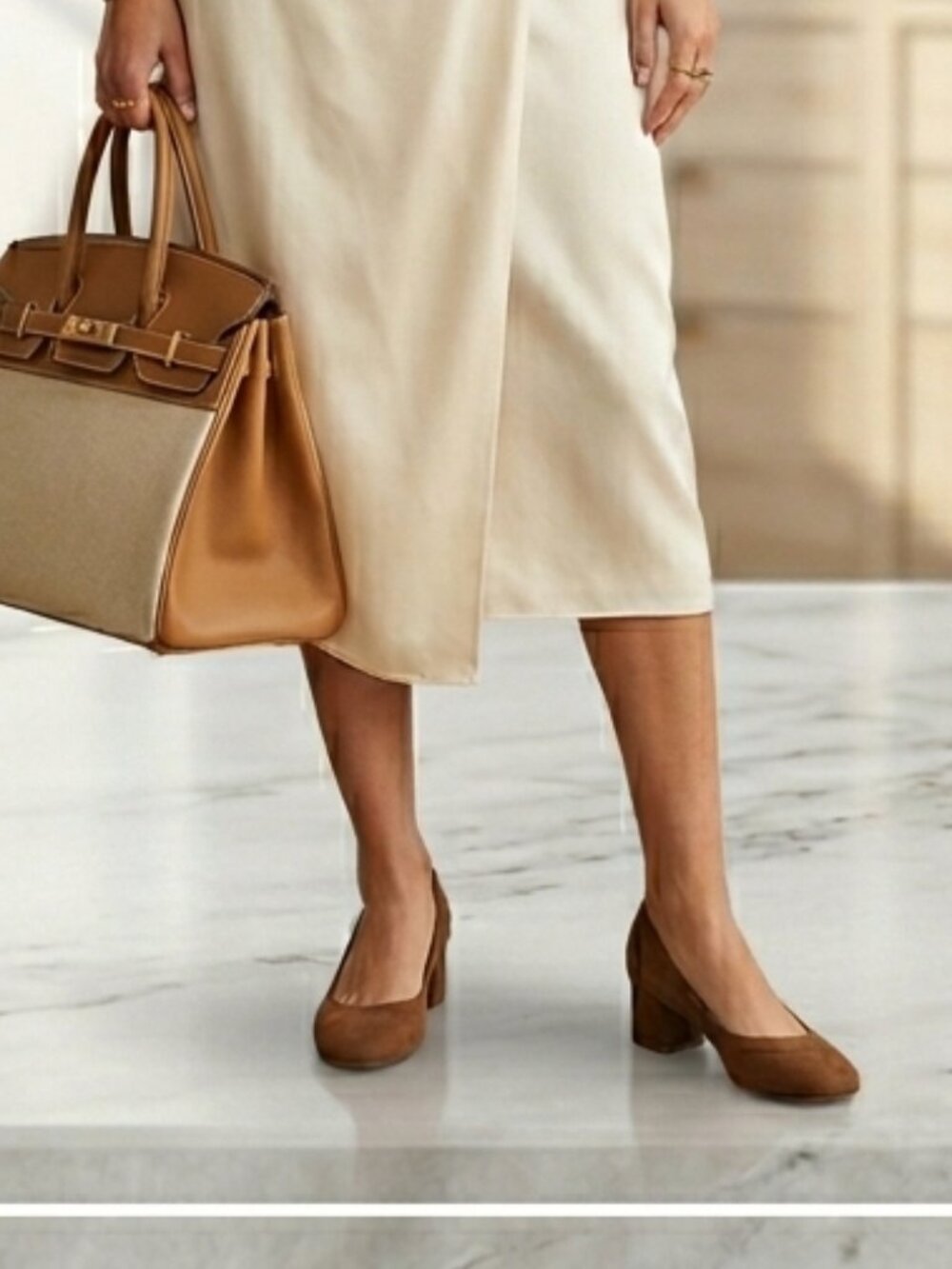 Naturalizer Brown Suede Pumps Classic Round Toe Heels